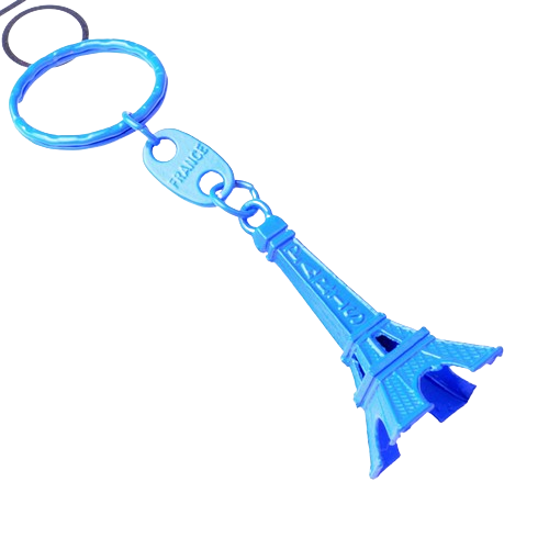 50pcslot Paris Eiffel Tower Keychain Mini Eiffel Tower Candy Color Keyring Store Advertising Promotion Service Equipment Keyfob