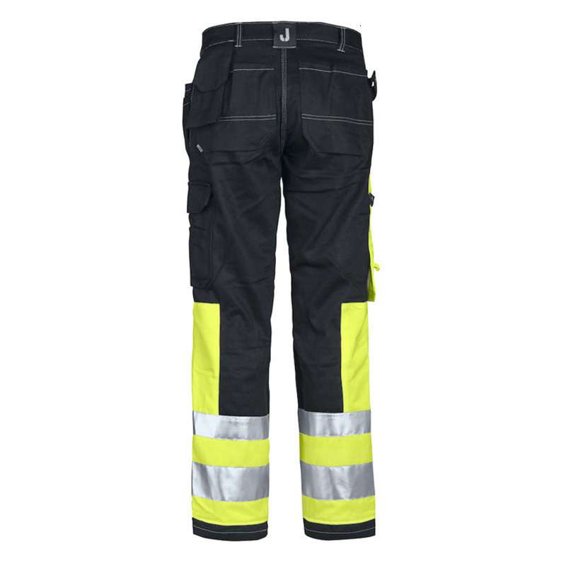Men's autumn and winter outdoor workwear pants with multiple pockets reflective stripes straight leg pants two color pants 230824