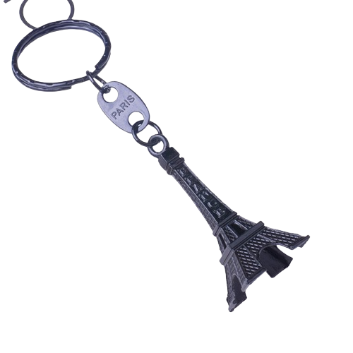 50pcslot Paris Eiffel Tower Keychain Mini Eiffel Tower Candy Color Keyring Store Advertising Promotion Service Equipment Keyfob