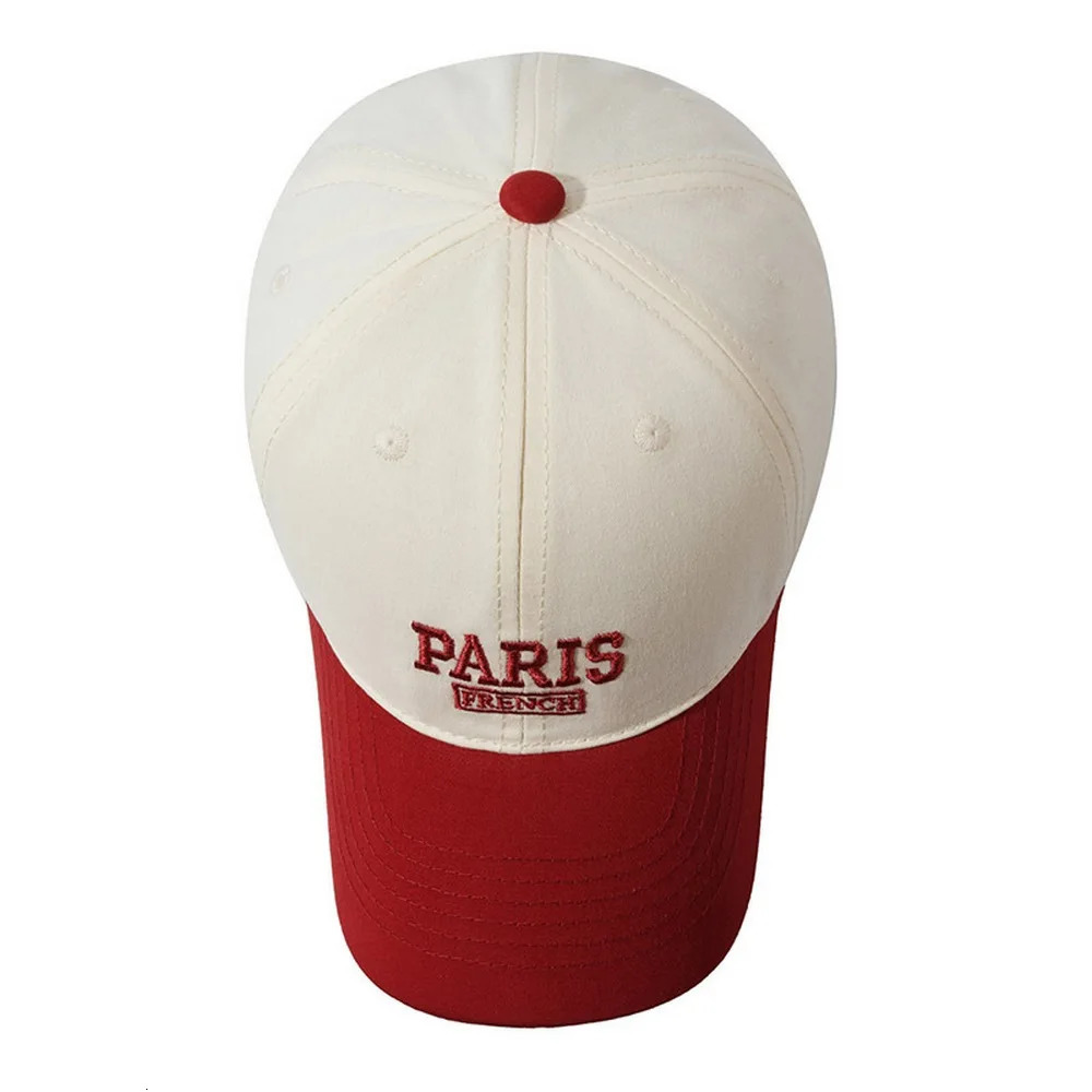 Women Baseball Caps Spring And Autumn Contrast Color Peaked Hats Dome Cotton 5660cm Embroidered Letters Personality In 240103