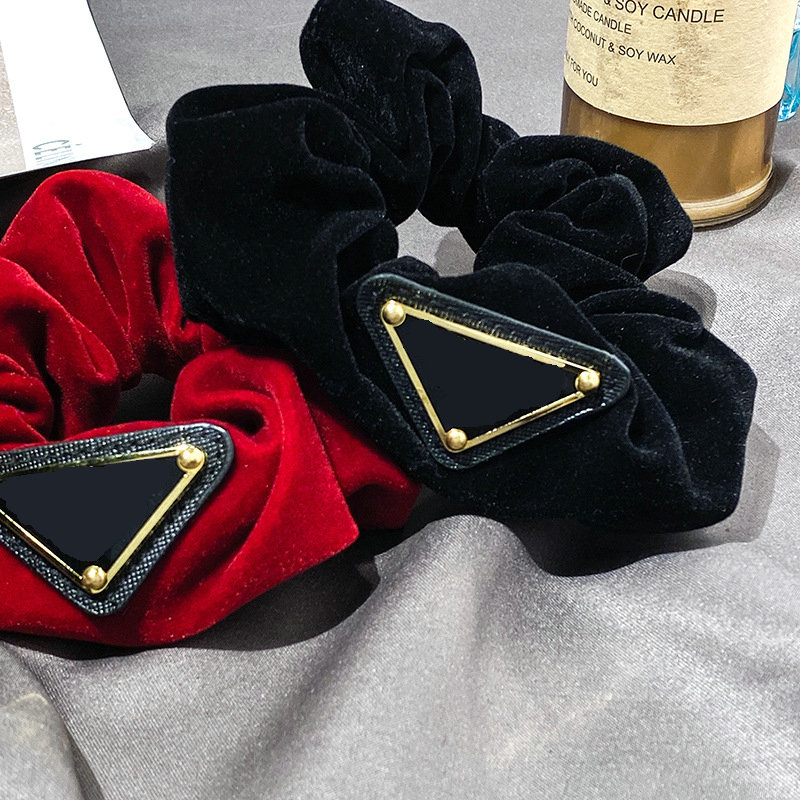 Women Brand Designer Jewelry Letter Rubber Band Elastic HairRope Ponytail Holder High quality Veet Hair Accessories