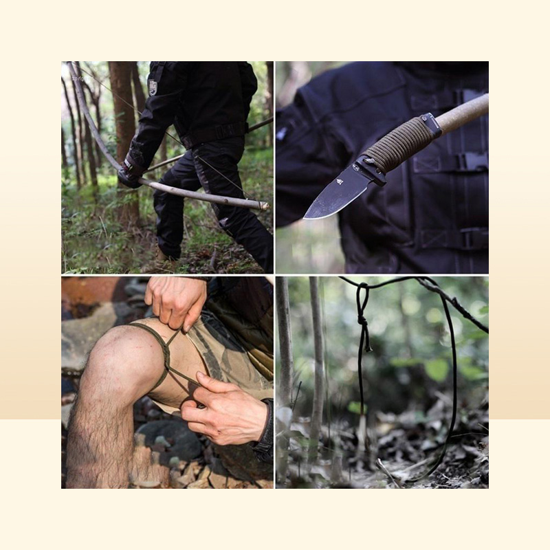 Outdoor Gadgets 7 In 1 Multifunctional Survival Equipment Escape Bracelet Camping Tool