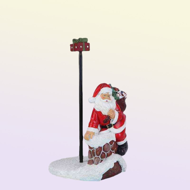 Decorative Objects Figurines JIEME Creative Snowman Santa Claus Paper Towel Rack Christmas Gifts Home Living Room Desktop Decorati3077767