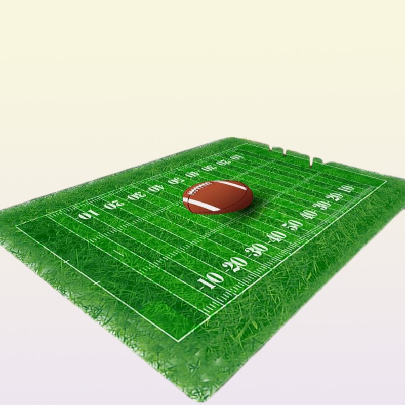 Carpets 3D Green Football Carpet Kids Room Baseball Rug Field Parlor Bedroom Living Floor Mats Large Rugs Home Customized2587297