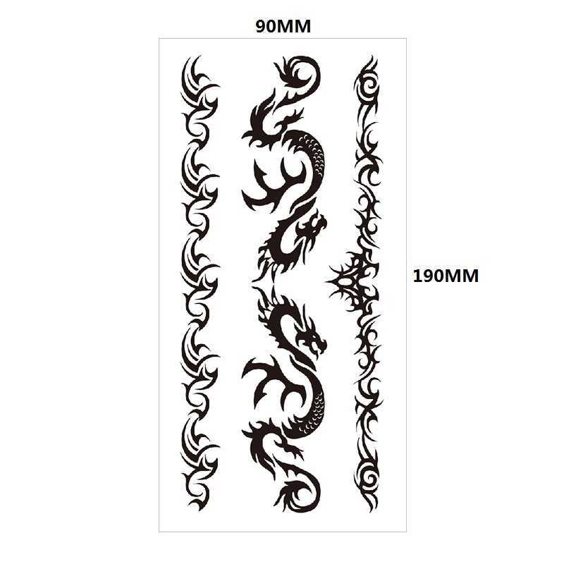 English Tattoo Sticker Feather, Red Lip Totem, Arm Circle Set, Simulated Waterproof