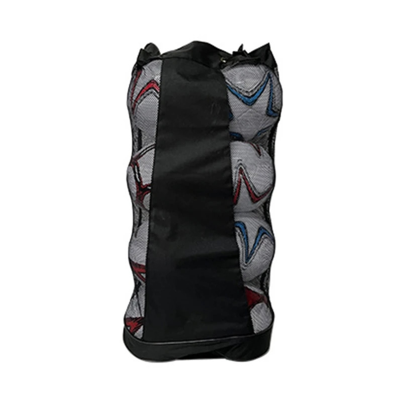 Drawstring Mesh Bag for Balls Waterproof Storage Football Basketball Training Equipment with Shoulder Strap 240103