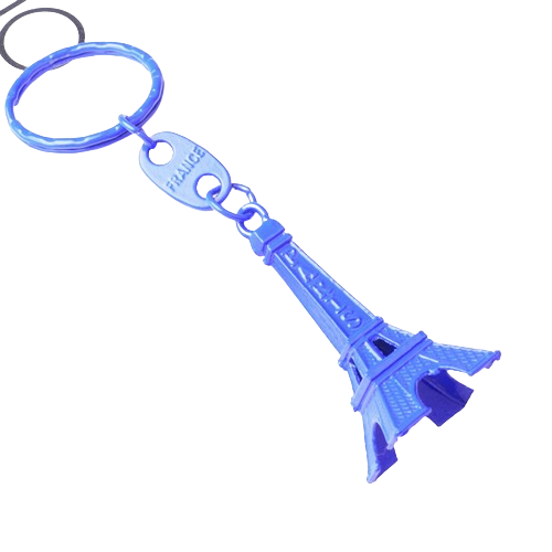 50pcslot Paris Eiffel Tower Keychain Mini Eiffel Tower Candy Color Keyring Store Advertising Promotion Service Equipment Keyfob