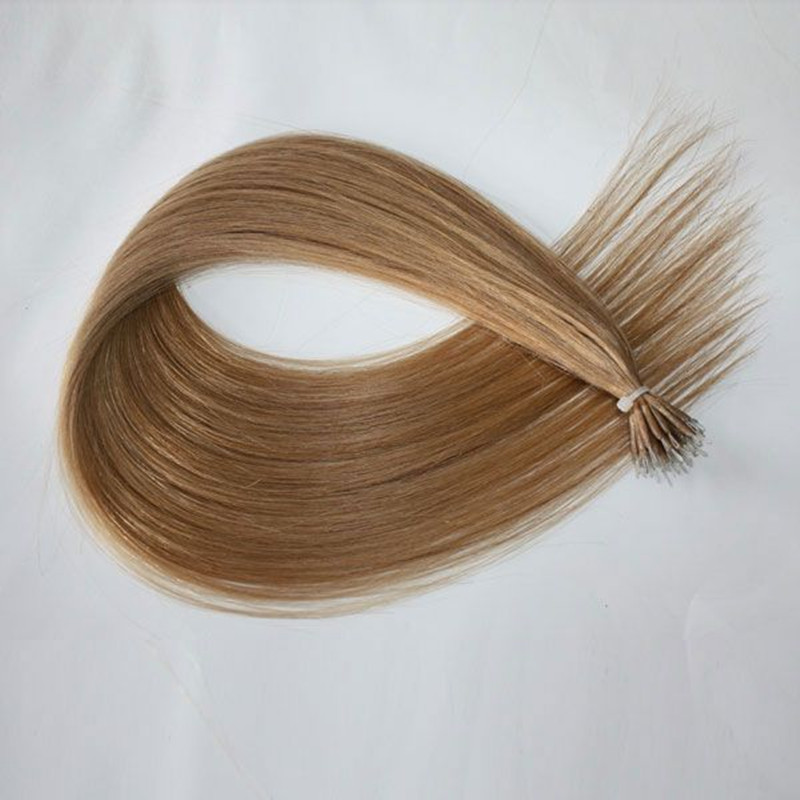 Straight 0.8g/Stand peruvian virgin Link Human Hair 100g Micro Beads None Remy Nano Ring Human Hair Extensions