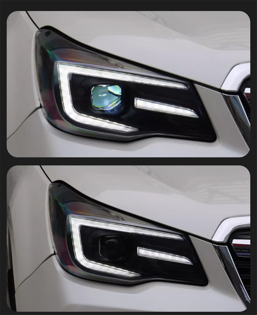 Head Lamp For Subaru Forester Headlights 2013-20 16 Upgrade Styling LED Daytime Lights DRL Turn Signal High Beam