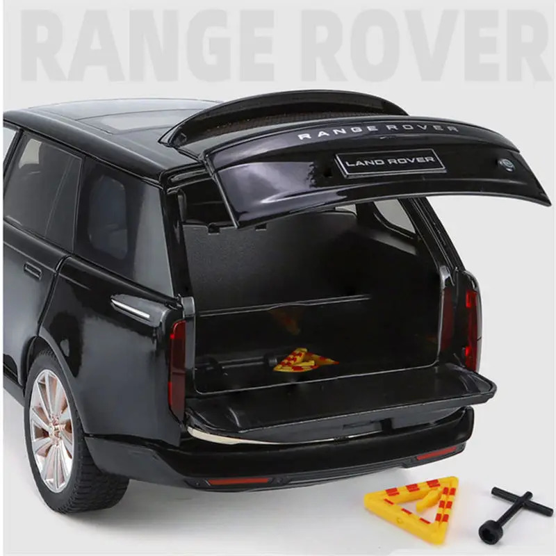 1/18 Land Range Rover SUV Alloy Car Model Diecast Metal Off-road Vehicle Car Model Sound and Light Simulation Kids Toy Gift 240103