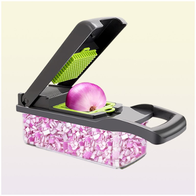 Fruit Vegetable Tools 13in1 Chopper Multifunctional Food s Onion Slicer Cutter Dicer Veggie with 7 Blades 2211119537109