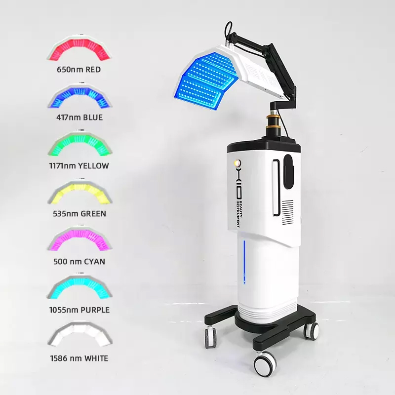 Facial Photon Beauty 7 Colors Photodynamic Bio-Light Collagen Rebuilding Smoothing Fine Line Remove Acne Treatment Salon