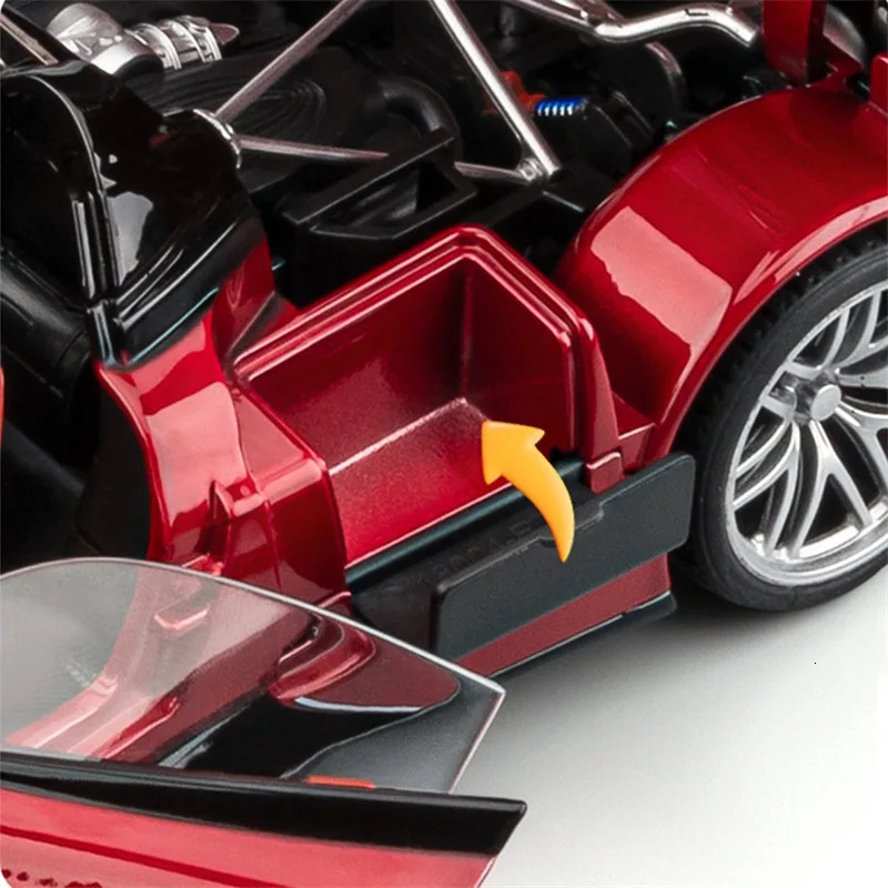 1 18 Pagani Huayra BC Alloy Sports Model Diecast Metal Racing Car Vehicles Model Collection Sound Light Simulation Kids Toy Gift 240103
