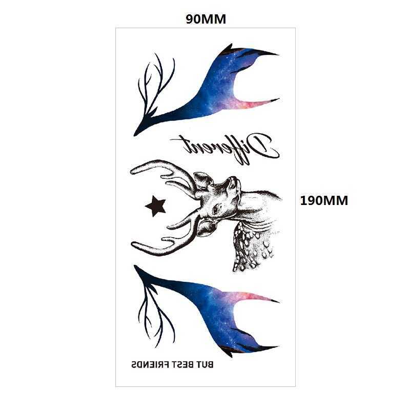 English Tattoo Sticker Feather, Red Lip Totem, Arm Circle Set, Simulated Waterproof