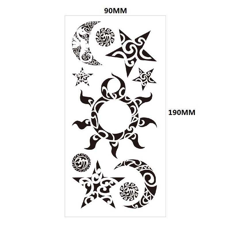 English Tattoo Sticker Feather, Red Lip Totem, Arm Circle Set, Simulated Waterproof