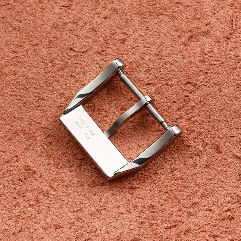 18mm20mm Watch Buckle Genuine Leather Band 316L Stainless Steel Brushing Clasp on Case For IWC Watchband 240104