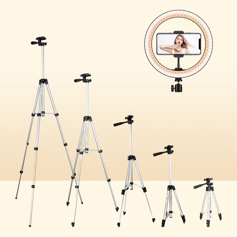 Flash Heads 26 Cm LED Ring Light With 100 Tripod Stand For Youtube Studio Camera Selfies Video Live Fill Lamp Pography Lighting