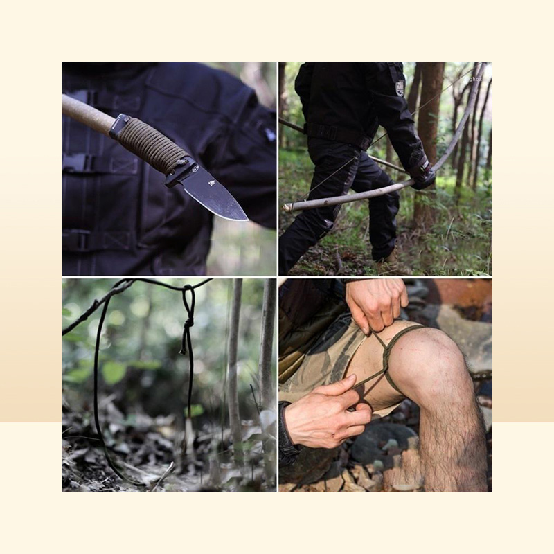 Outdoor Gadgets 7 In 1 Multifunctional Survival Equipment Escape Bracelet Camping Tool