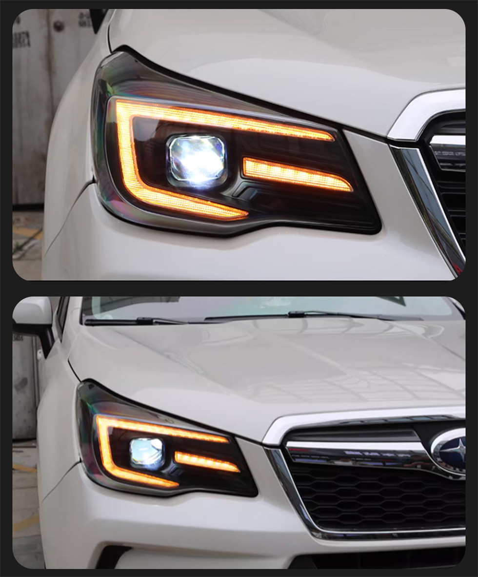 Head Lamp For Subaru Forester Headlights 2013-20 16 Upgrade Styling LED Daytime Lights DRL Turn Signal High Beam
