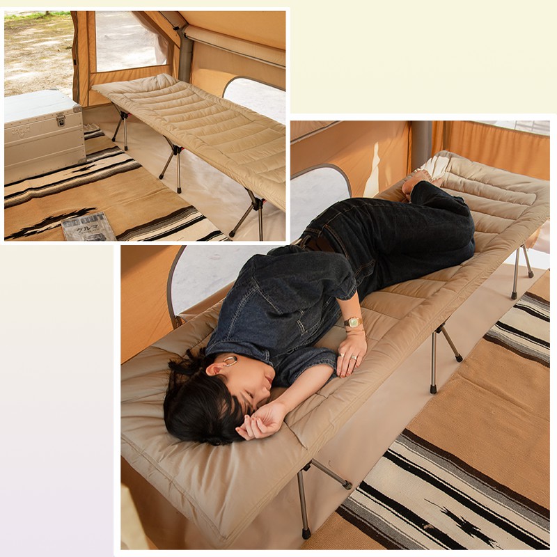 Camping bed Ultralight Soft cotton sleeping pad outdoor camping tent portable folding mattress Keep Warm 220504