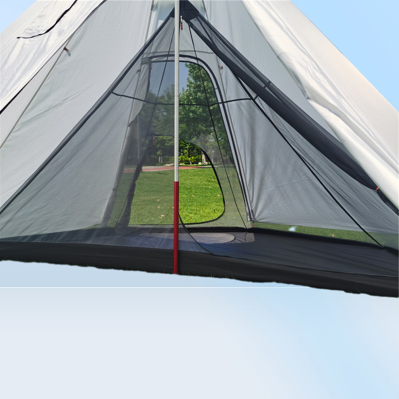Ultralight Pyramid Tents Inner Tent Outdoor Rodless Summer Mesh Tent Portable Backpacking Hiking Camping Teepee Inside Tent 220518