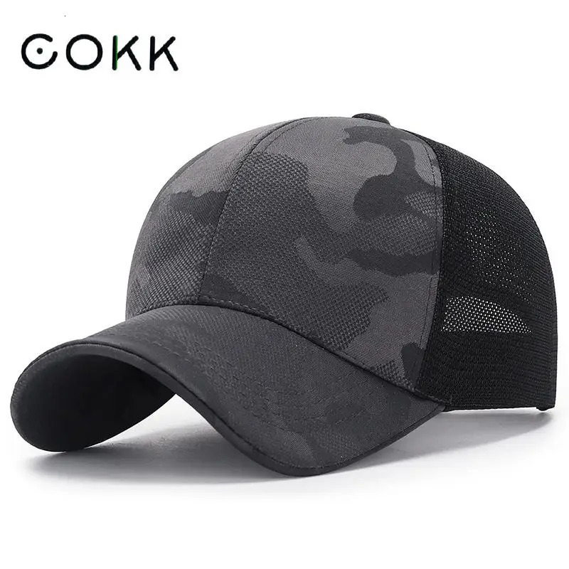 COKK Mesh Cap Women Camouflage Summer Hats For Men Unisex Sunshade Breathable Outdoor Sport Leisure Simple 240103