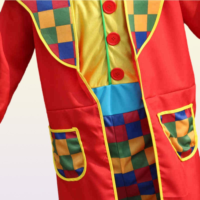 Halloween Adult Clown Jumpsuit Hat Man Women Joker Cosplay Costumes Cosplay Christmas Holiday Party Dress No Wig J2207137756634