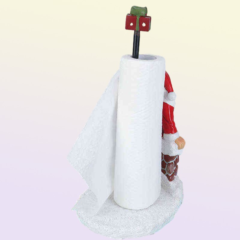 Decorative Objects Figurines JIEME Creative Snowman Santa Claus Paper Towel Rack Christmas Gifts Home Living Room Desktop Decorati