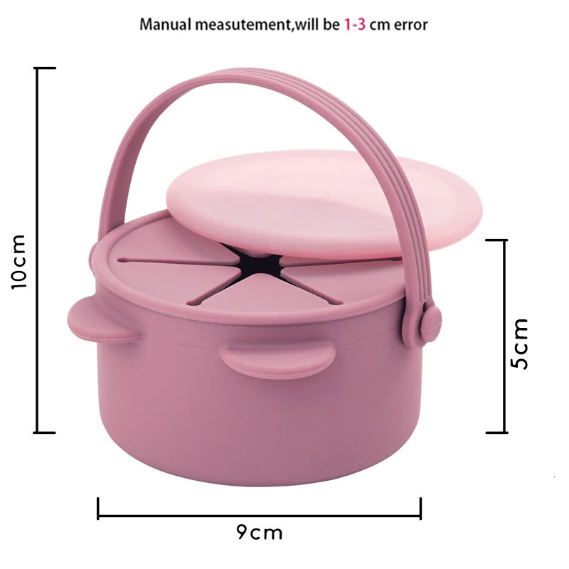 Baby Infant Learning Feeding Snack Cup Solid Color BPA Free Food Storage Box Container With Silicone Lid For Children 240104