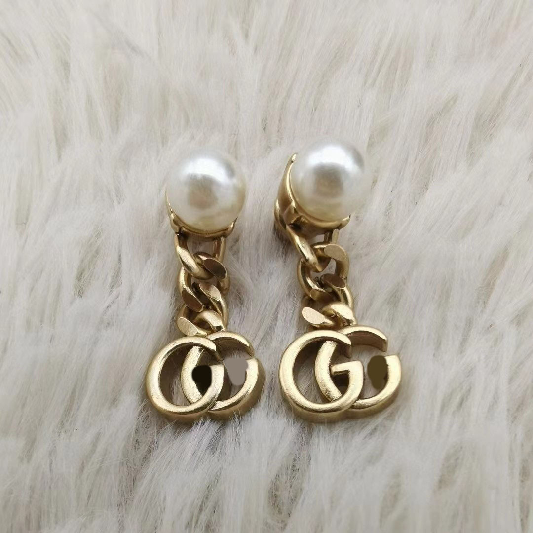 Vintage Dangle Earrings designer jewelry women luxury earring letter 18k plated diamond Earrings Wedding Gifts