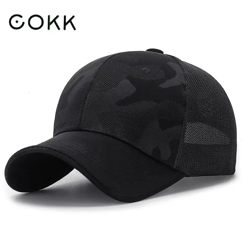 COKK Mesh Cap Women Camouflage Summer Hats For Men Unisex Sunshade Breathable Outdoor Sport Leisure Simple 240103
