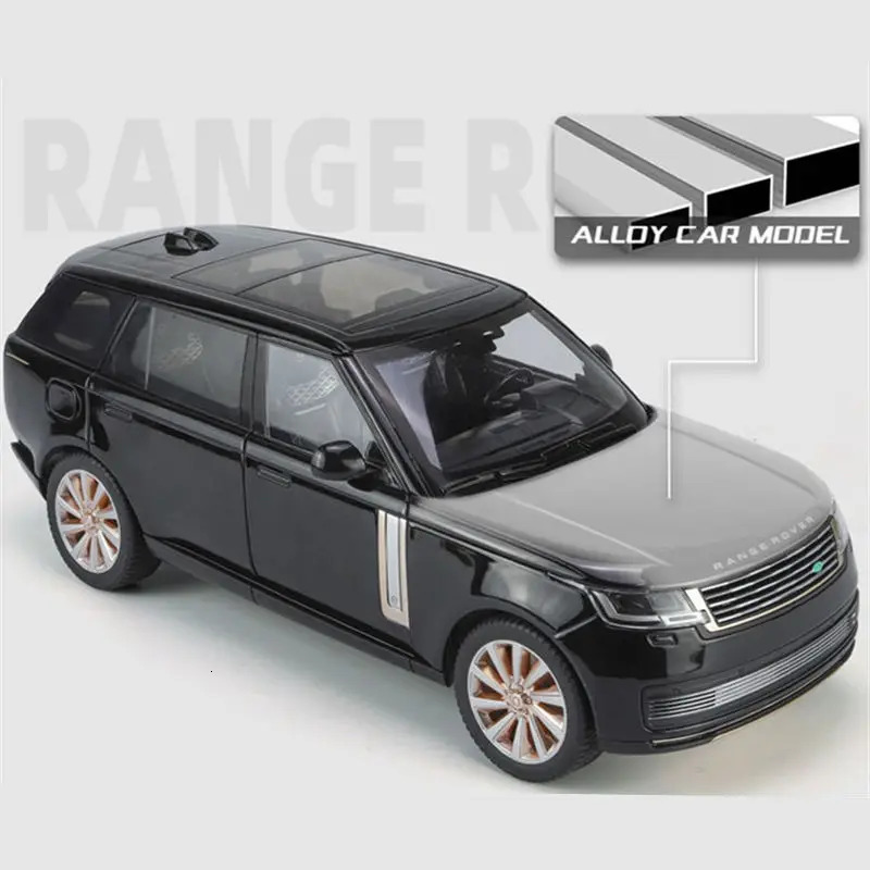 1/18 Land Range Rover SUV Alloy Car Model Diecast Metal Off-road Vehicle Car Model Sound and Light Simulation Kids Toy Gift 240103