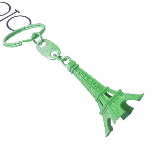50pcslot Paris Eiffel Tower Keychain Mini Eiffel Tower Candy Color Keyring Store Advertising Promotion Service Equipment Keyfob