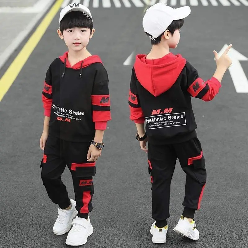 Spring Autumn Teen Boys Clothing Sets Fashion Hoodie Jackets Pants Sports Childrens Clothes Kids Tracksuit 5 6 8 10 12 Years 240104