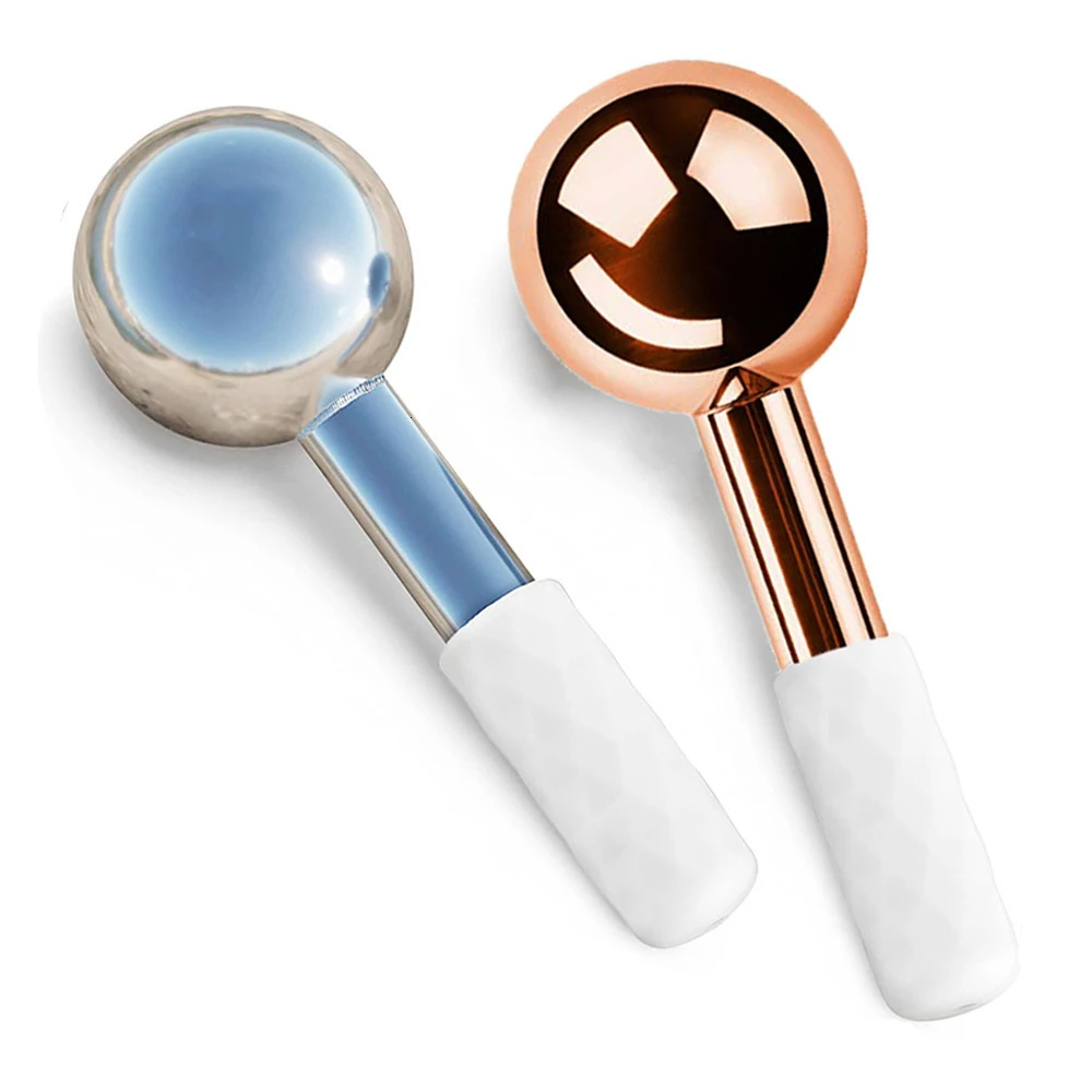 Ice Globes Cold Stainless Steel Roller Skin Beauty Spa Cooling Globe Massage Ball Face Care Cryo Freeze Stick 240103