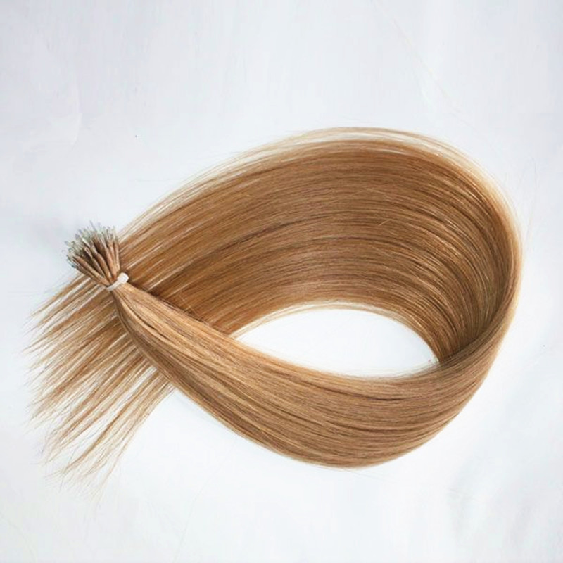 Straight 0.8g/Stand peruvian virgin Link Human Hair 100g Micro Beads None Remy Nano Ring Human Hair Extensions
