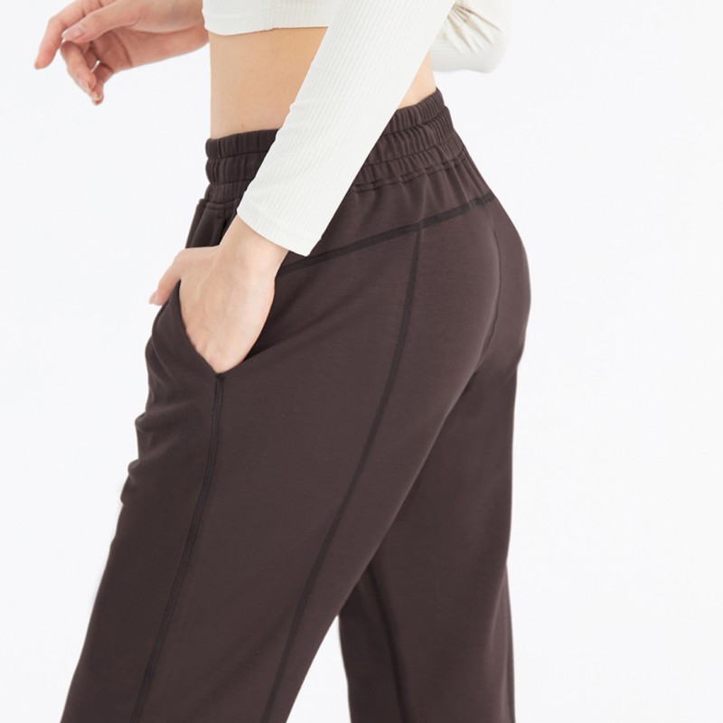 Women's Softstreme Pants Casual Straight Trousers Autumn and Winter Loose Outdoor Drawstring Straight Trousers Pant leg not open