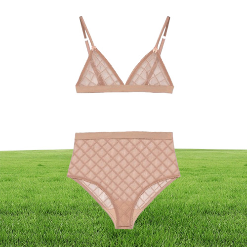 Sexy Women Lace Lingerie Designer Embroidery Letters Bikini Sleepwears Female Contrast Color Summer Underwear2701251