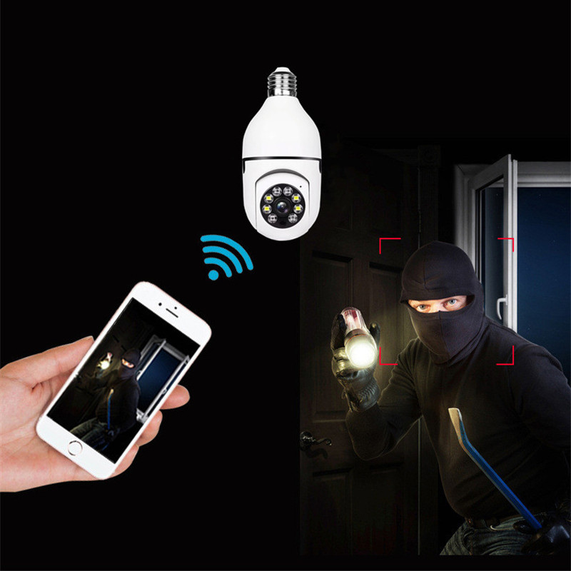 E27 IP Bulb Camera WiFi Baby Monitor 1080P Mini Indoor CCTV Security AI Tracking Audio Video Surveillance Camera Smart Home With Retail Box DHL