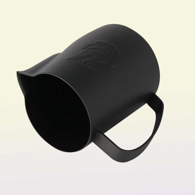 Coffee Pots JIBBI Dwe74 Milk Steaming Frothing Pitcher Stainless Steel Nonstick Jug Pull Flower Cup Perfect For Cappuccino Latte 380 227672841