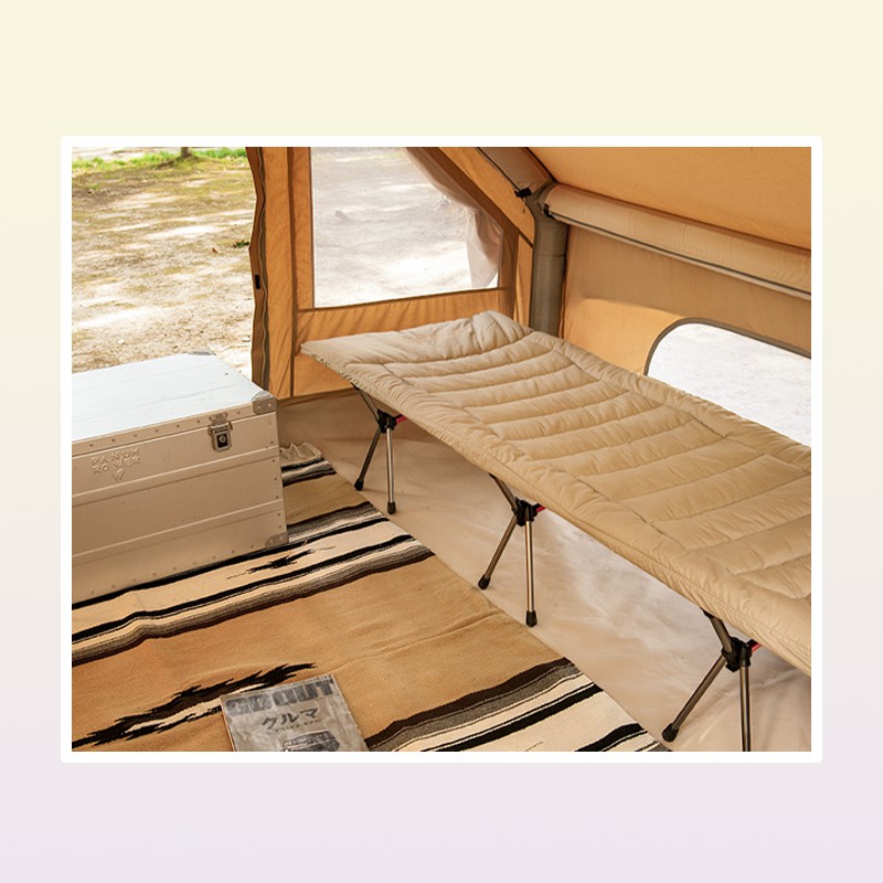 Camping bed Ultralight Soft cotton sleeping pad outdoor camping tent portable folding mattress Keep Warm 220504