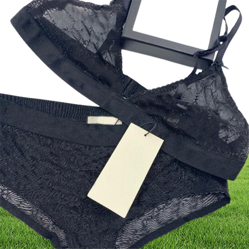 Sexy Women Lace Lingerie Designer Embroidery Letters Bikini Sleepwears Female Contrast Color Summer Underwear2701251