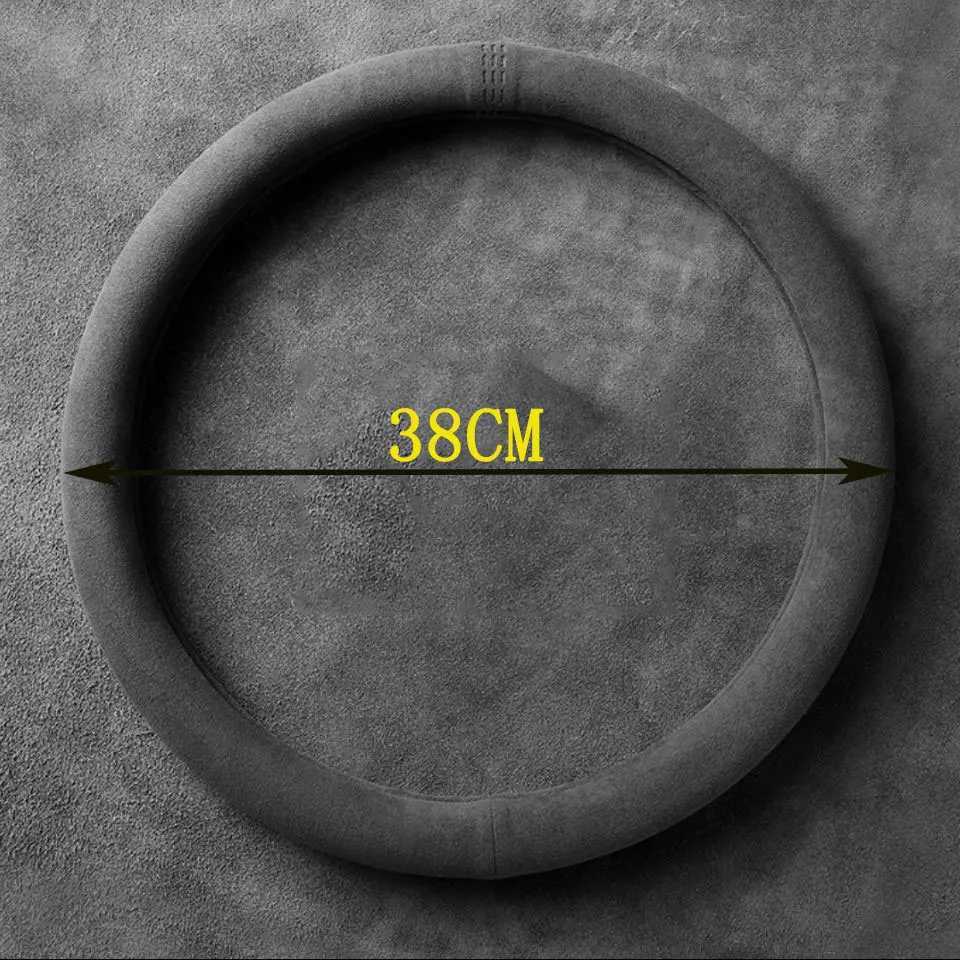 Steering Wheel Covers Steering Wheel Cover Ultra-thin Non-slip D-shaped Round Breathable Sweat-absorbent Suede Cover for All SeasonsL24014