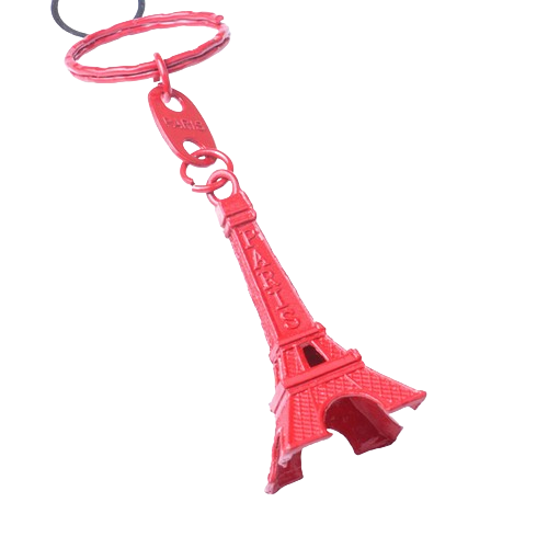 50pcslot Paris Eiffel Tower Keychain Mini Eiffel Tower Candy Color Keyring Store Advertising Promotion Service Equipment Keyfob