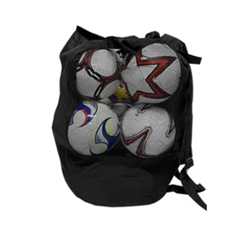 Drawstring Mesh Bag for Balls Waterproof Storage Football Basketball Training Equipment with Shoulder Strap 240103