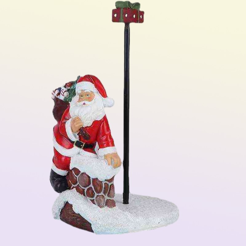 Decorative Objects Figurines JIEME Creative Snowman Santa Claus Paper Towel Rack Christmas Gifts Home Living Room Desktop Decorati