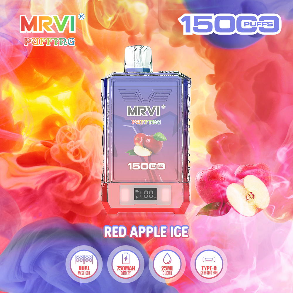 Original MRVI 15K Puff DIgital 15000 Puff 15000 Disposable Vape E Cigarettes Smart Display with Lanyard 2%5% Vapes Disposable In Stock Free Shipping