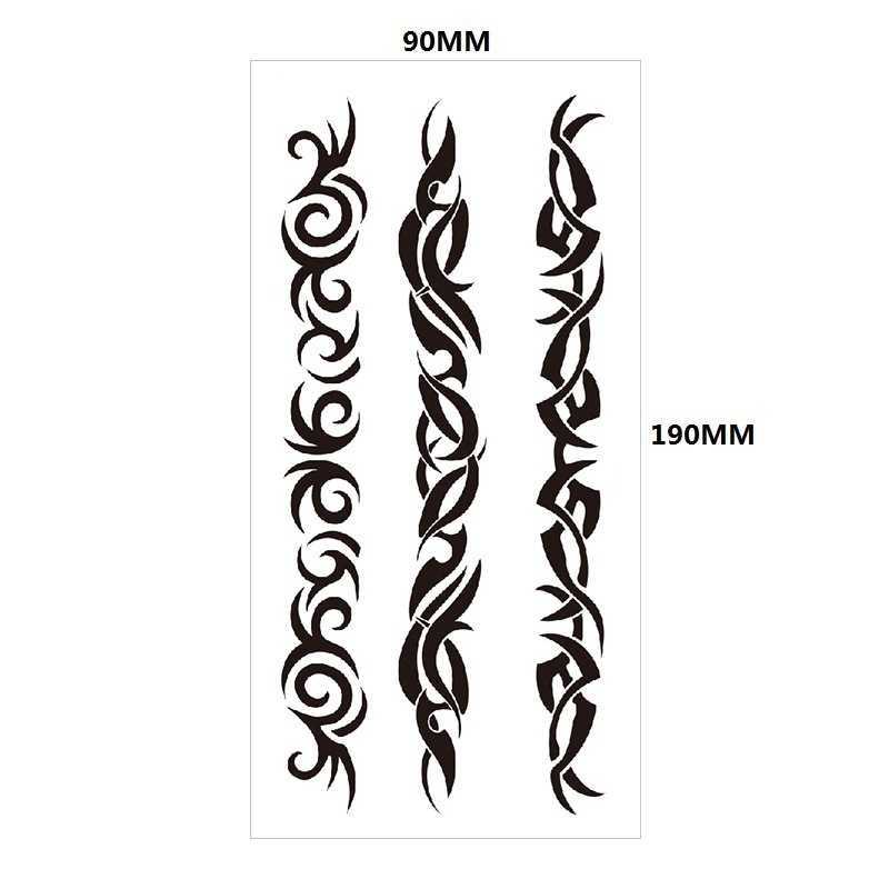 English Tattoo Sticker Feather, Red Lip Totem, Arm Circle Set, Simulated Waterproof