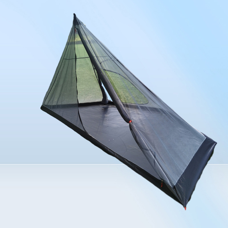 Ultralight Pyramid Tents Inner Tent Outdoor Rodless Summer Mesh Tent Portable Backpacking Hiking Camping Teepee Inside Tent 220518