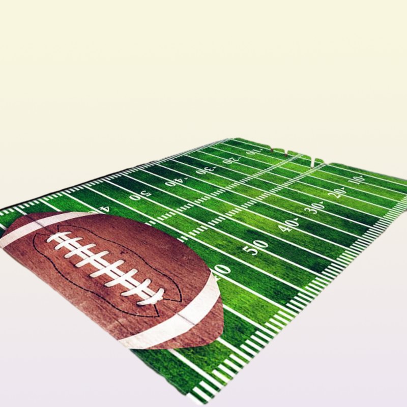 Carpets 3D Green Football Carpet Kids Room Baseball Rug Field Parlor Bedroom Living Floor Mats Large Rugs Home Customized2587297